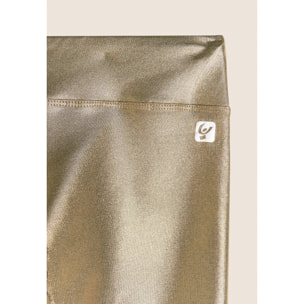 Leggings Corsari Vita Regular in Tessuto Tecnico Wet Effect