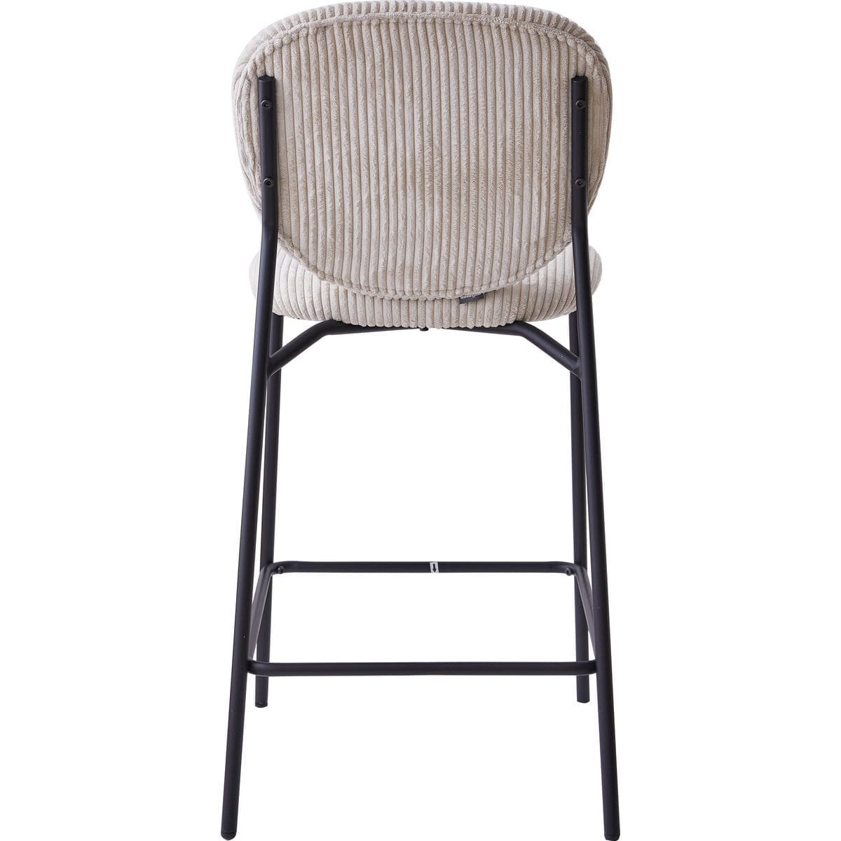 Lot de 2 tabourets de bar en velours côtelé - BETTY