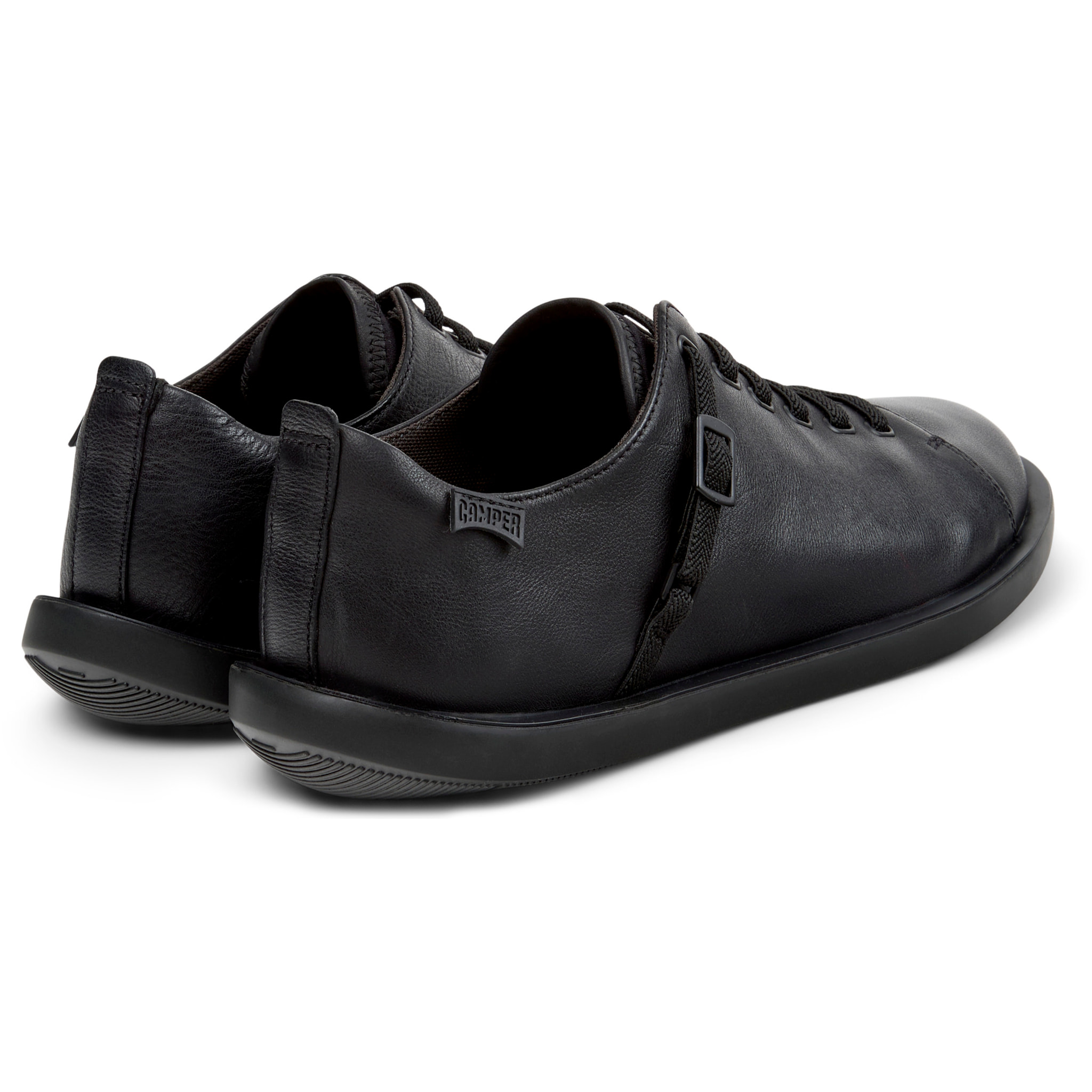 Zapatos de cordones - CAMPER Wagon - Negro - Cuero liso