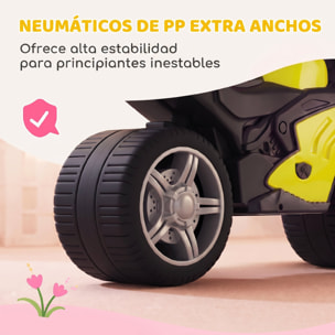 Bicicleta sin Pedales, Moto Correpasillos con Música y Ruedas Extra Anchas, Bicicleta de Equilibrio para Niños y Niñas de 18 a 36 Meses, Verde