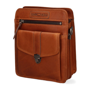 Borsa a tracolla  da uomo In Vera pelle Made in Italy 22,5x18x9 cm