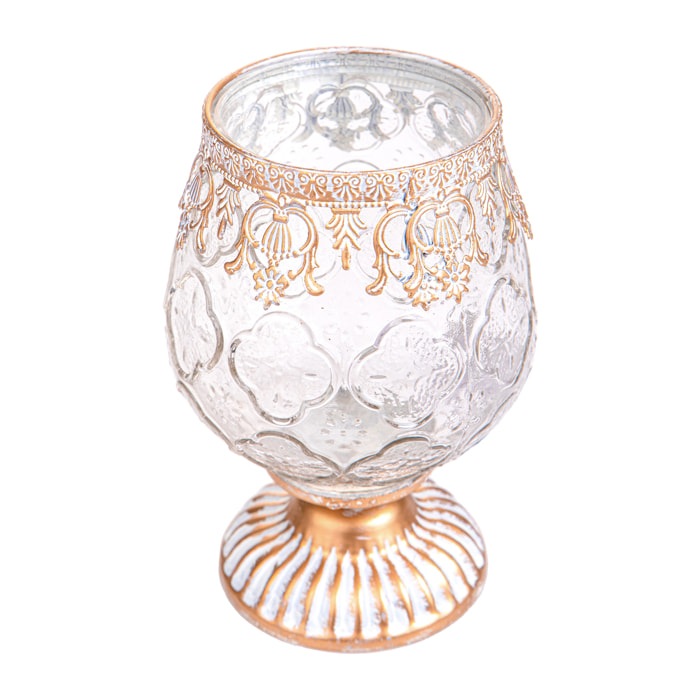 Portatealight decoro metallo - Pezzi 6 - ORO - Bianchi Dino SpA