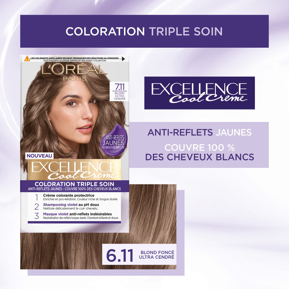 Excellence Cool Crème 7.11 Blond Ultra Cendré