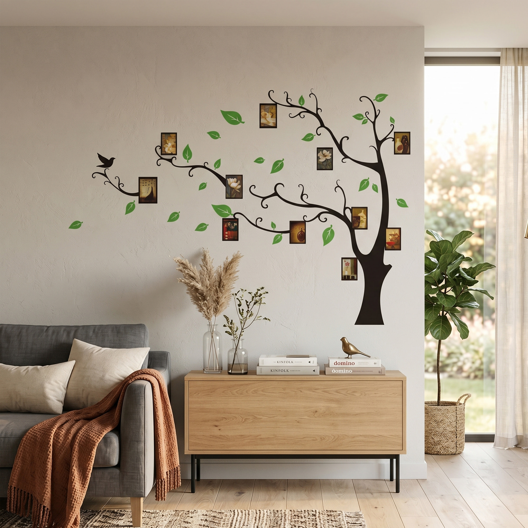Stickers Muraux décoration adhésifs Arbre porte-cadres