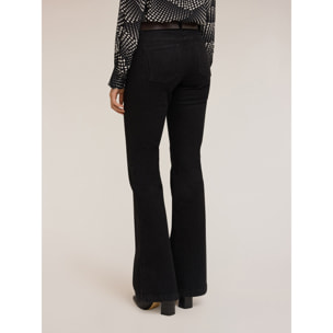 Motivi - Jeans acampanados con botones de metal - Negro