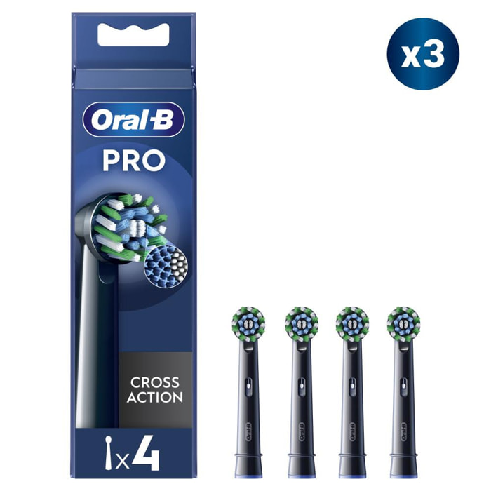 Oral-B Pro Cross Action Noire - 12 Brossettes