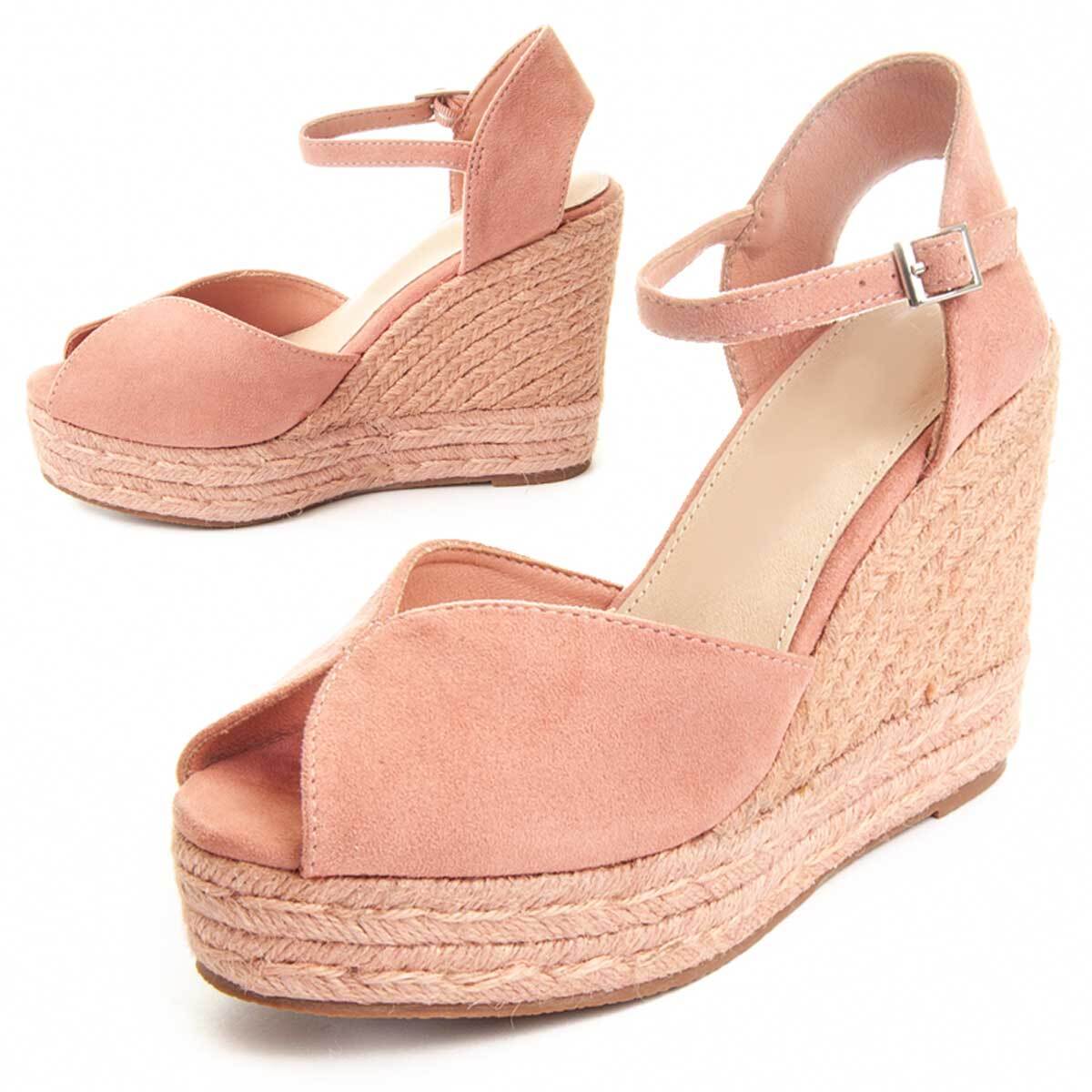 Sandalias de Cuña - Rosa - Altura: 12 cm