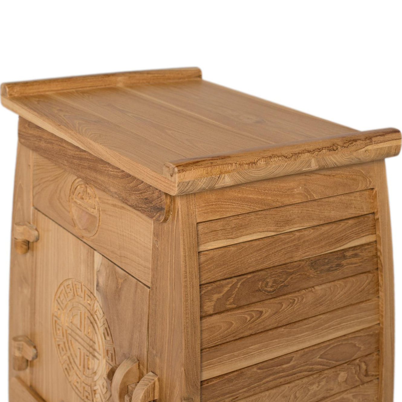 Mesitas de Noche de Madera de Teca 54 Cm Estilo Colonial Oriental