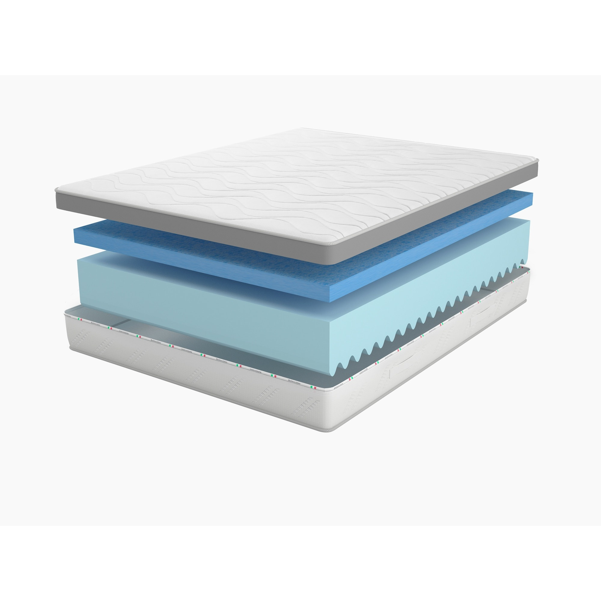 Materasso 2 Strati Memory Foam Air Fresh 9 Zone 90x200x22