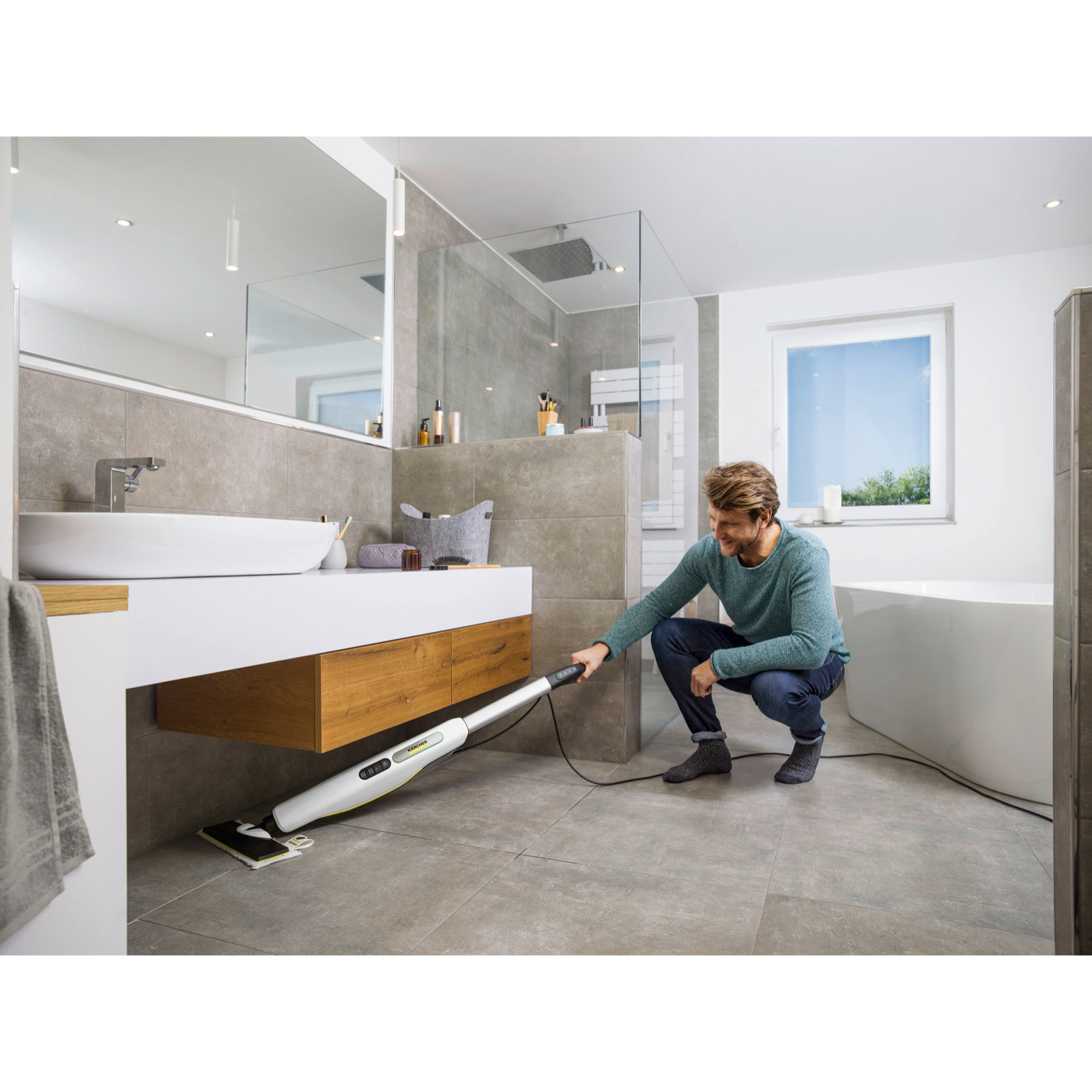 Balai nettoyeur vapeur Karcher SC 3 Upright - Puissance 1600W- Temps de chauffe rapide- Réservoir remplissable en continu