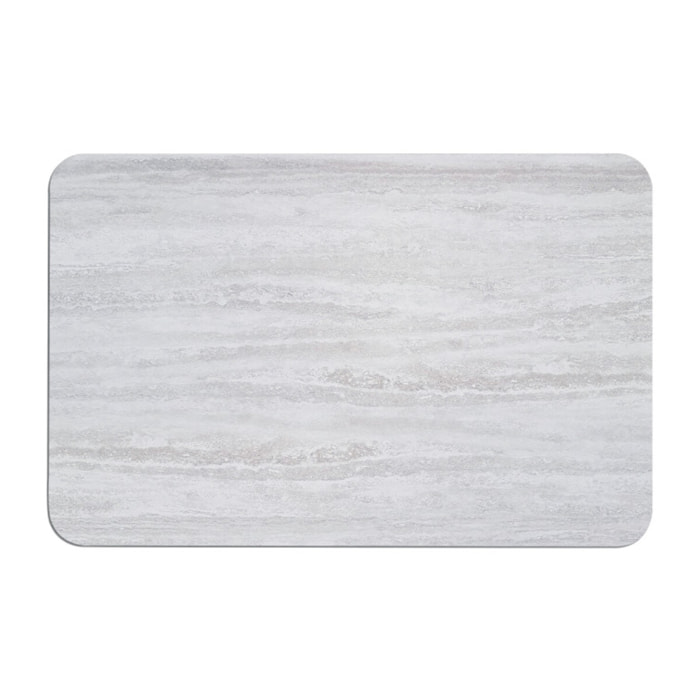 Porte-savon SANTINO en diatomite motif travertin 13 x 8 cm – Absorbant et séchage rapide