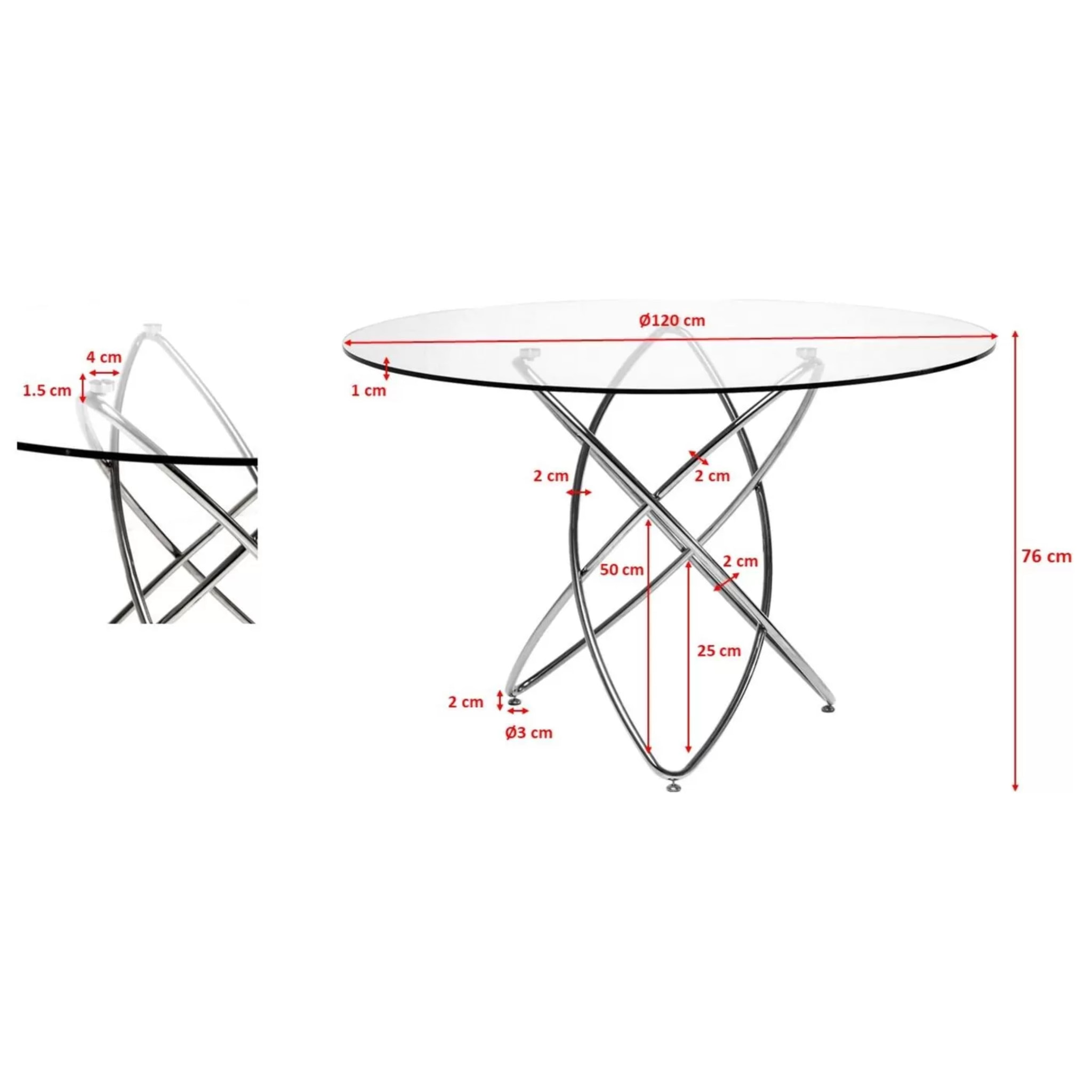 Table Molekular 120cm dorée Kare Design
