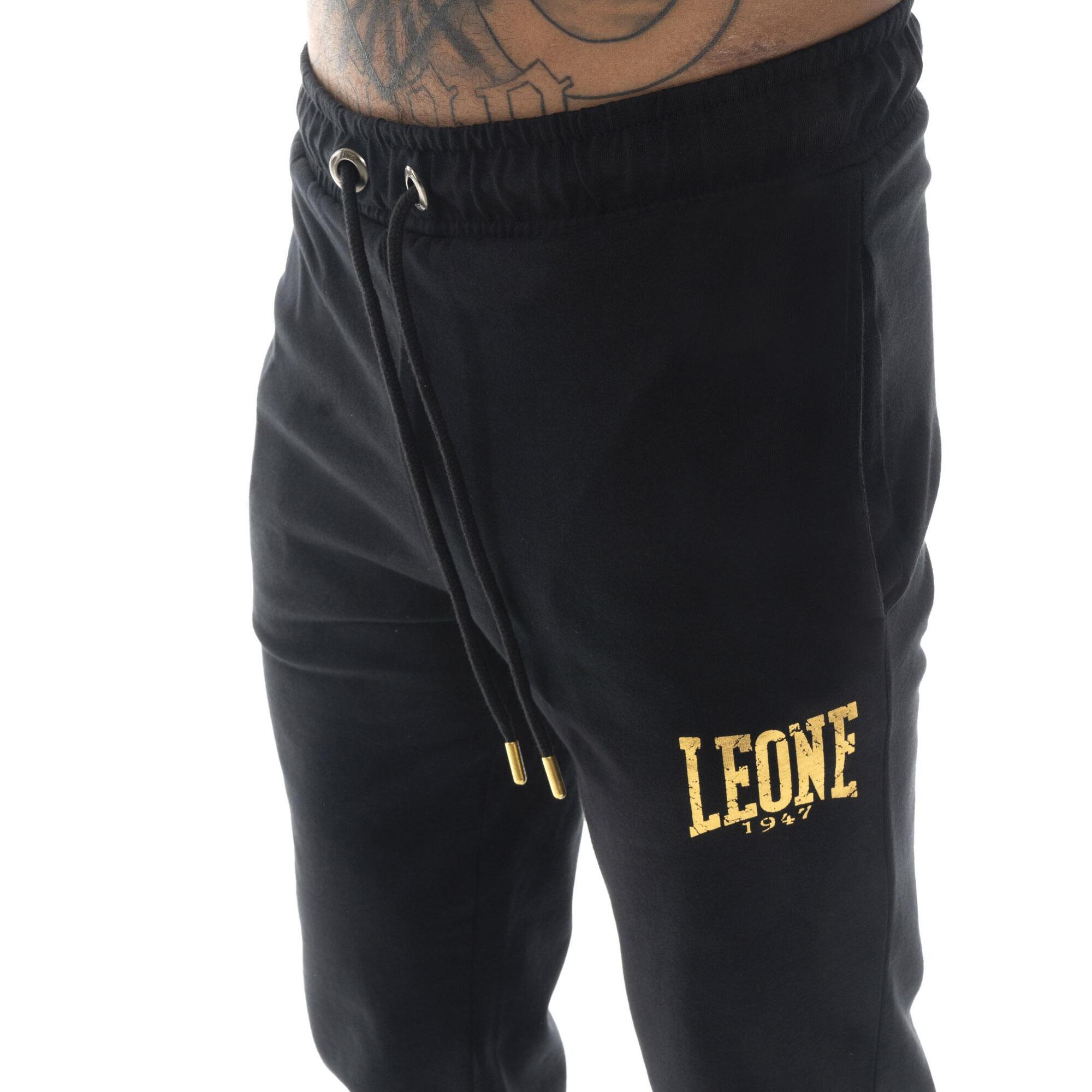 Tuta da uomo in cotone non garzato con colletto e zip Leone HJ