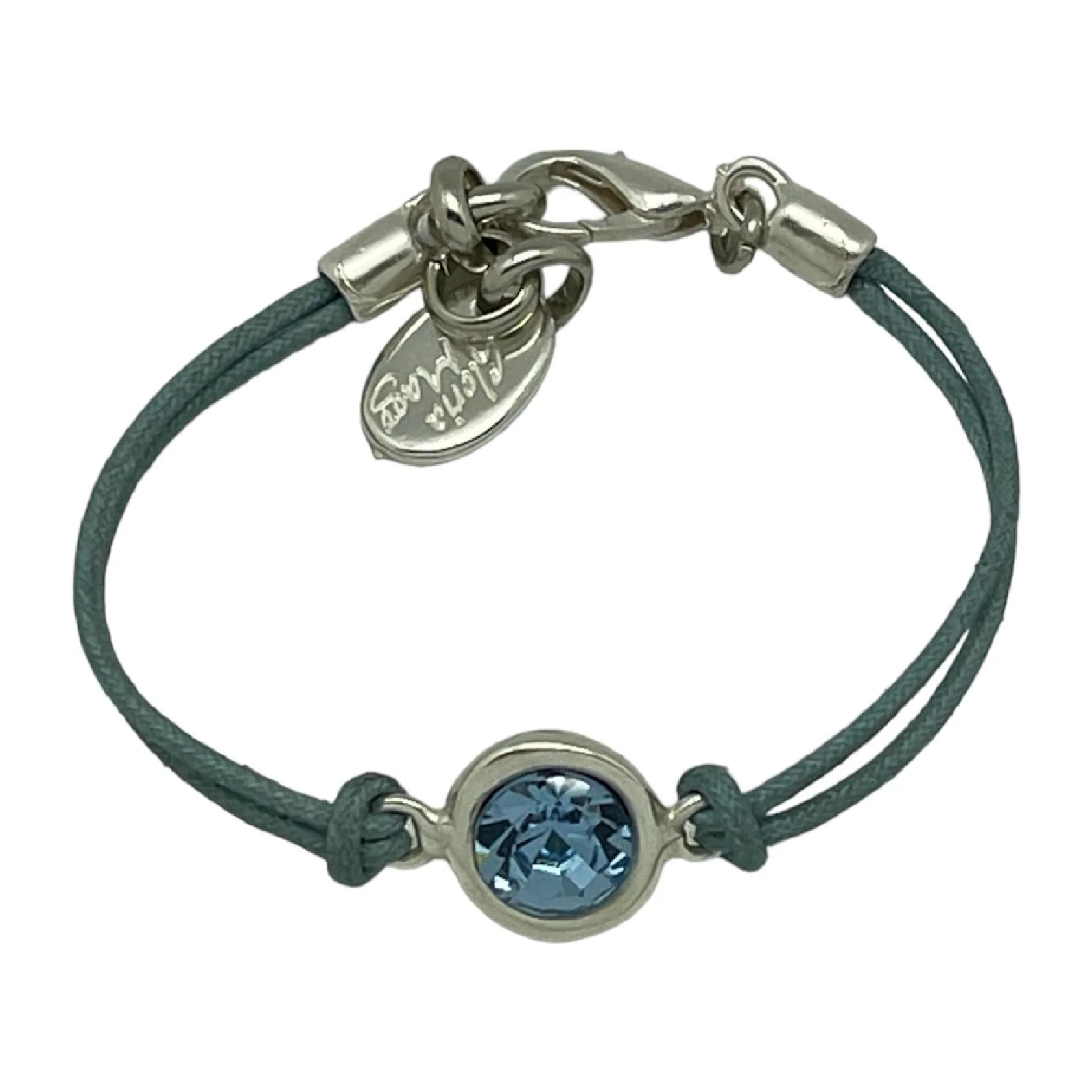 Pulsera Cordón y cristal SW azul
