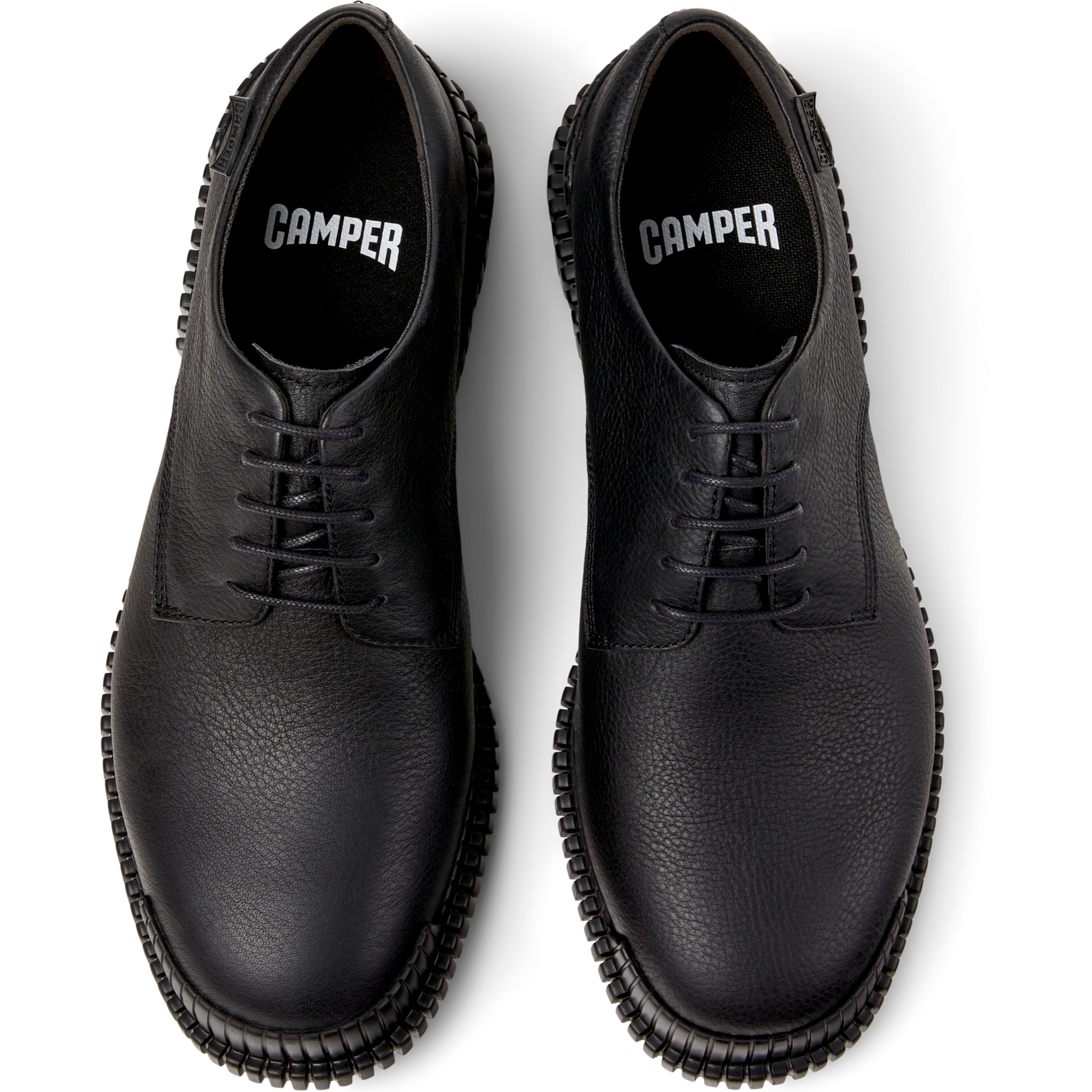 Zapatos de cordones - CAMPER Pix - Negro - Cuero liso