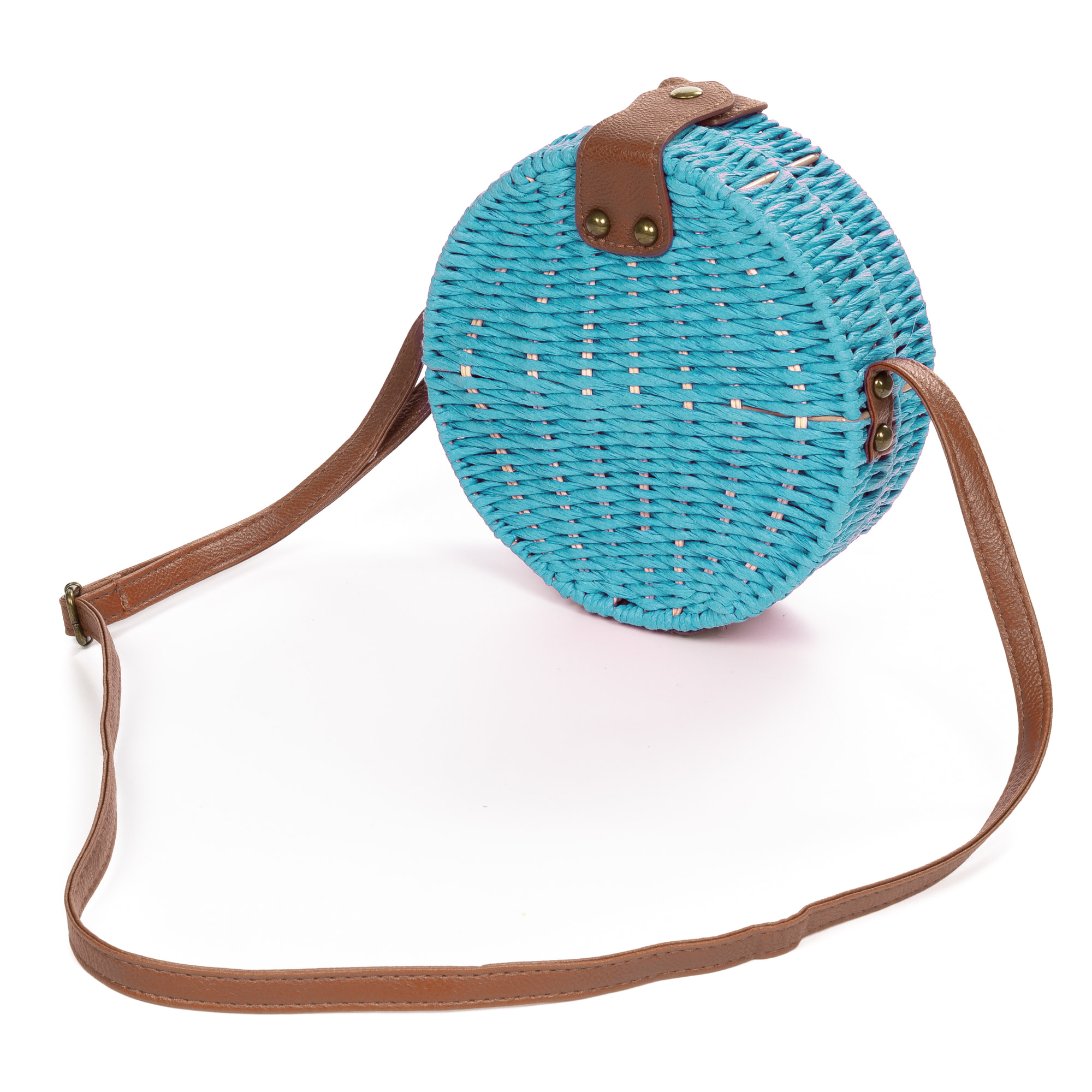 Cuneo Bolso bandolera Mujer. Tejido Paja  Piel Sintética PU