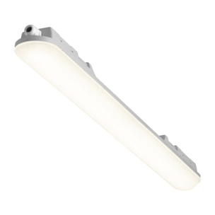 Forlight Plafón LED IP65 Pop 1160mm 34.8W Blanco Neutro 4000K, Regulable ON-OFF, Acabado Gris