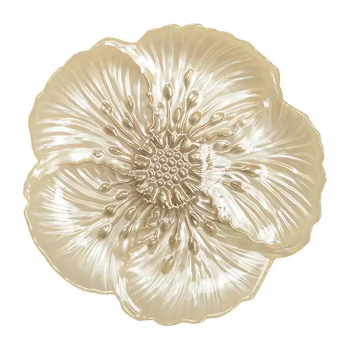 Lot de 6 Assiette à dessert fleur vanille