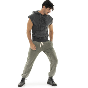 Pantalone da uomo non garzato in tessuto lavato Leone Old Wash