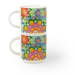 Set 6 Tasses à Café Excelsa – Gipsy Soul, New Bone China Multicolore