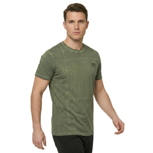 Camiseta de manga corta para hombre con efecto desgastado