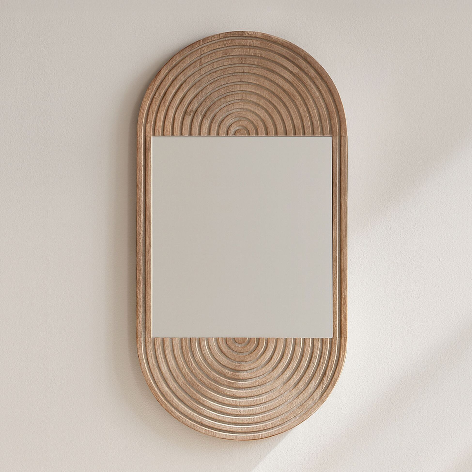 Miroir en pin recyclé h91cm KRISTEN