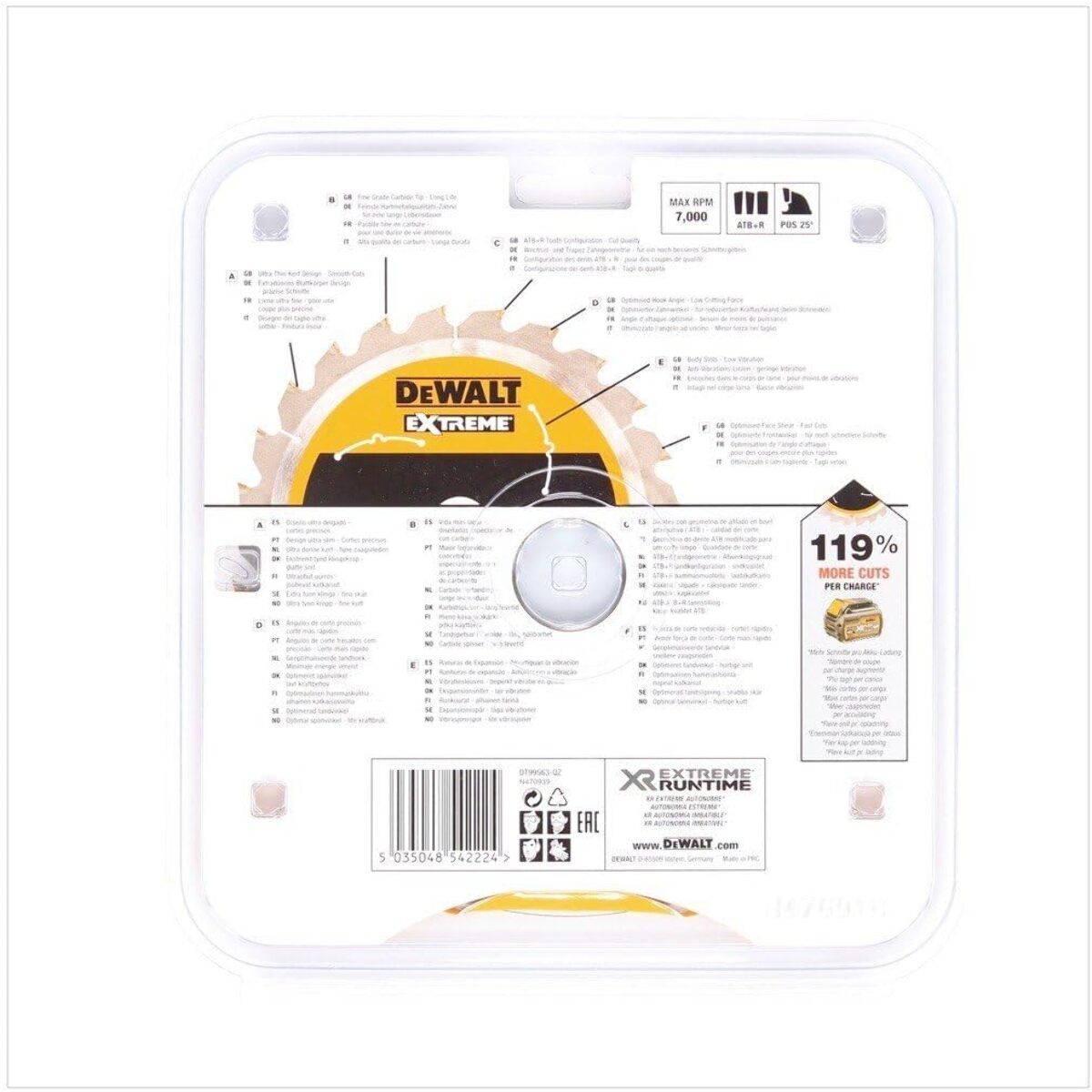 Lame de scie circulaire Ø30mm; Ø190mm - DEWALT - DT99563-QZ