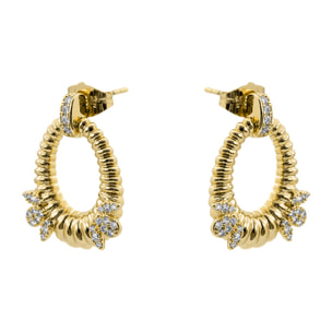 Pendientes Mame acabado oro amarillo 18k