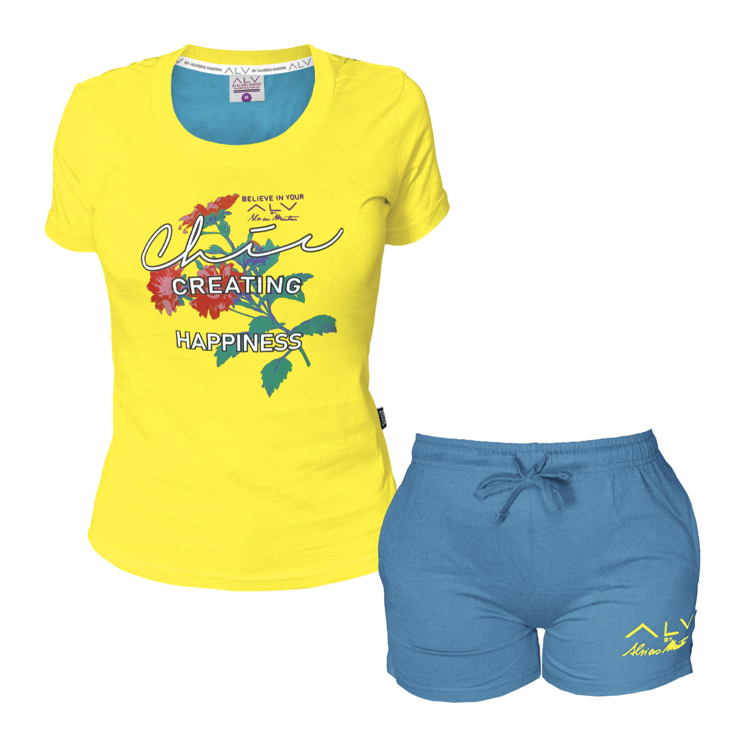 Completo Homewear Donna ALVIERO MARTINI Corto Cotone