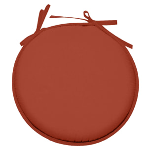 Galette de chaise ronde unie aux multiples couleurs - Terracotta