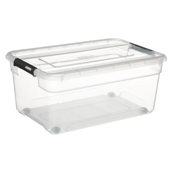 Boîte en plastique transparente 40L Solutions+