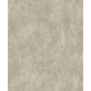 Papier peint uni effet stuc taupe chaud