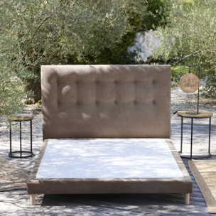 Ensemble sommier et tête de lit EDEN moka