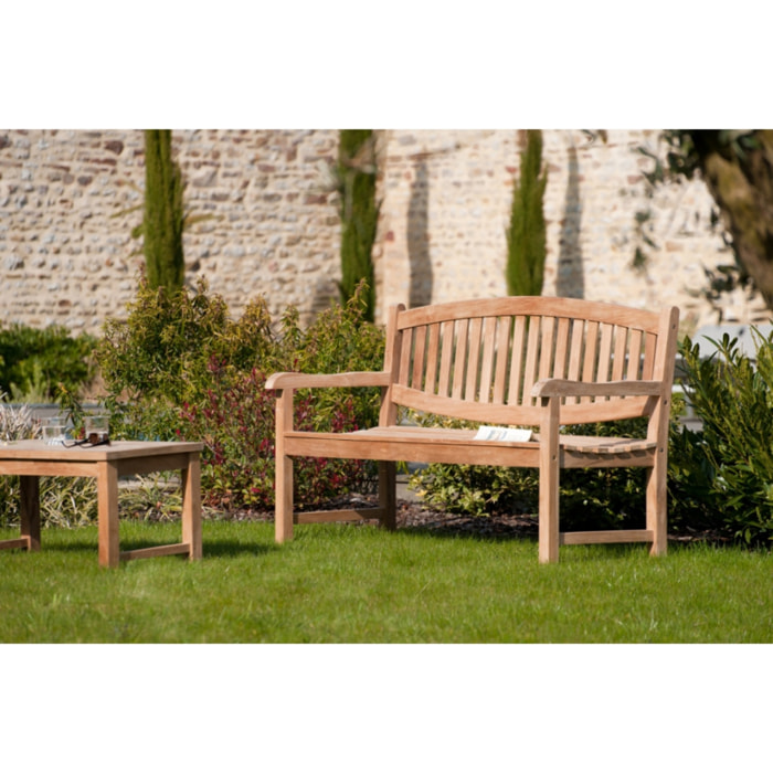 HARRIS - Banc de jardin ovale en bois Teck