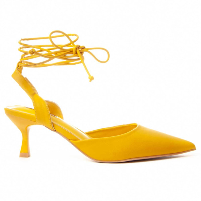 Zapatos de Tacón - Amarillo - Altura: 4 cm