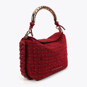 Borsa a tracolla Tweed con manico metallico personalizzato