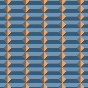 Papier peint, op art bleu Intissé