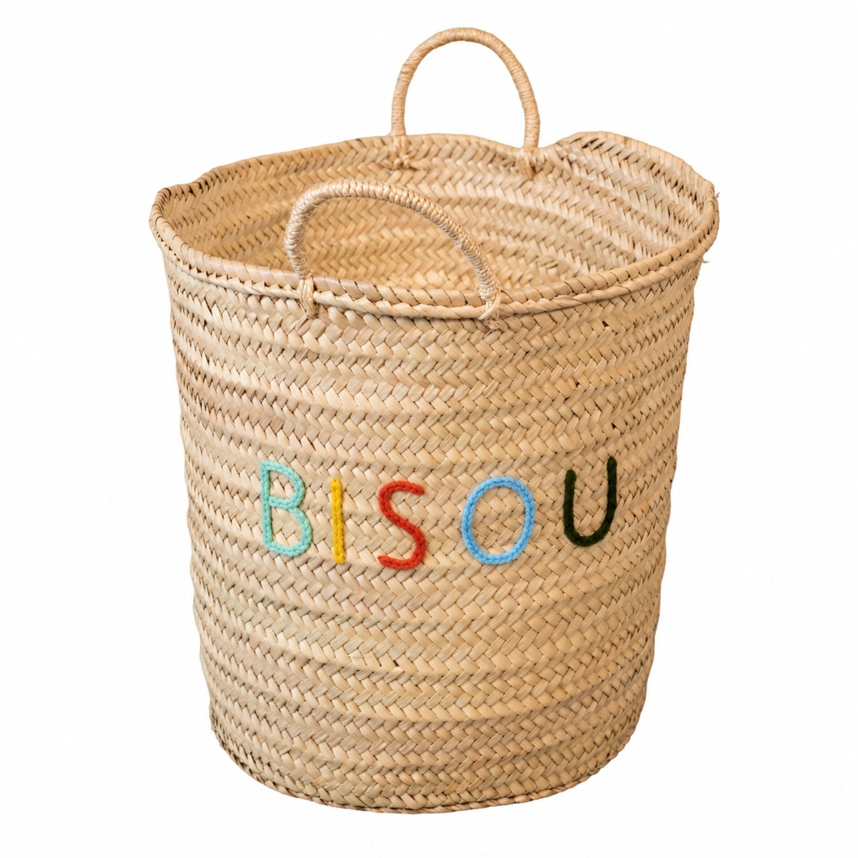 Panier de rangement multicoulor BISOU - Naturel
