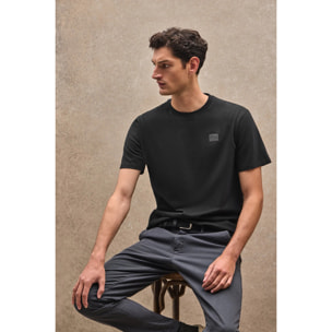 Camiseta negra con parche personalizado Polo Club