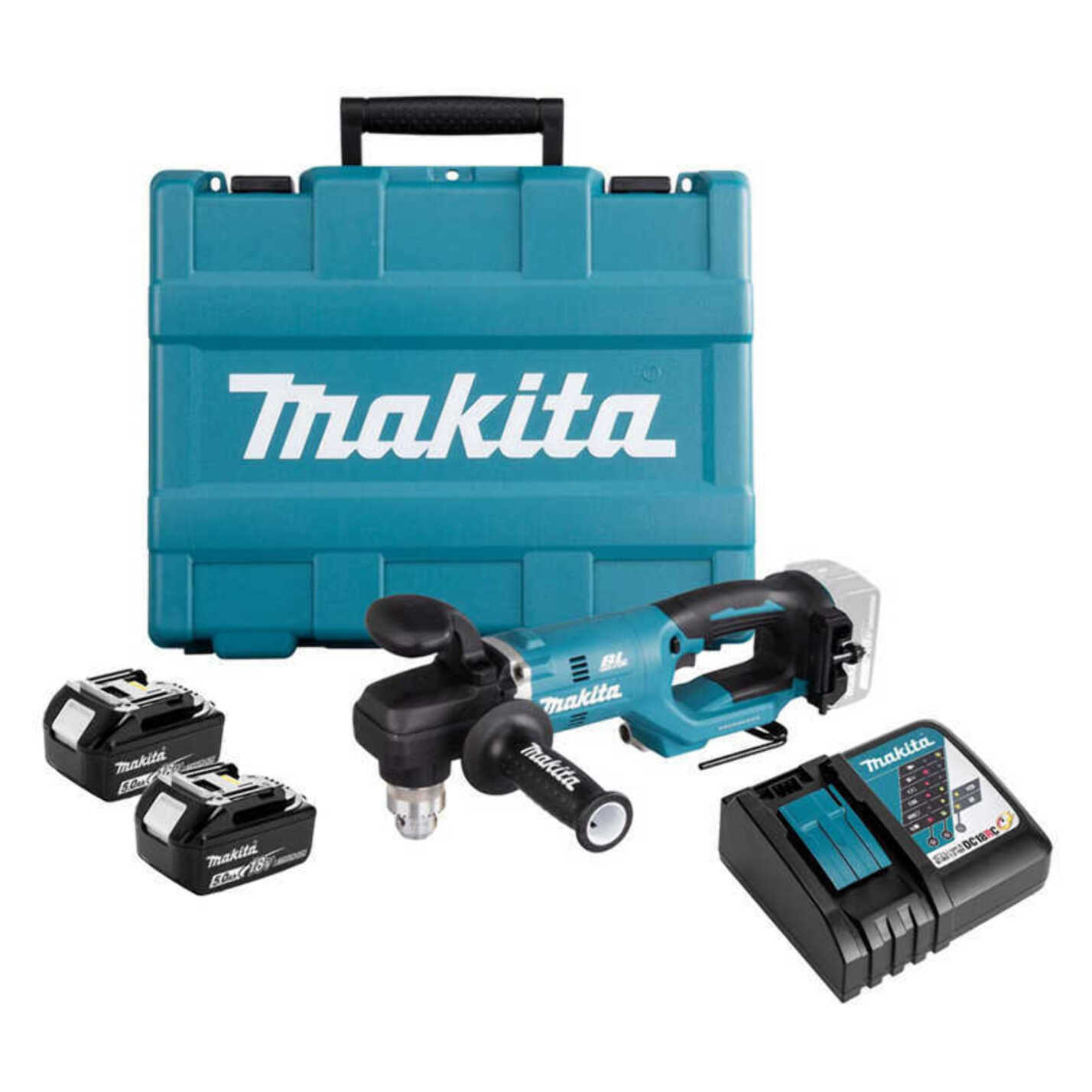 Perceuse visseuse 18V 13 mm - MAKITA - avec 2 batteries 5.0Ah - chargeur - coffret - DDA450RTE