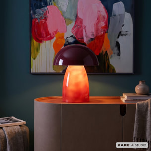 Lampe Fungo 37cm framboise Kare Design