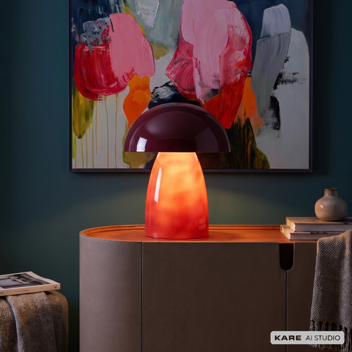 Lampe Fungo 37cm framboise Kare Design