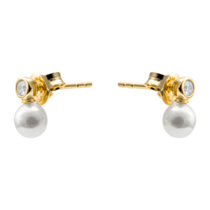 Pendientes Siako acabado oro amarillo 18k