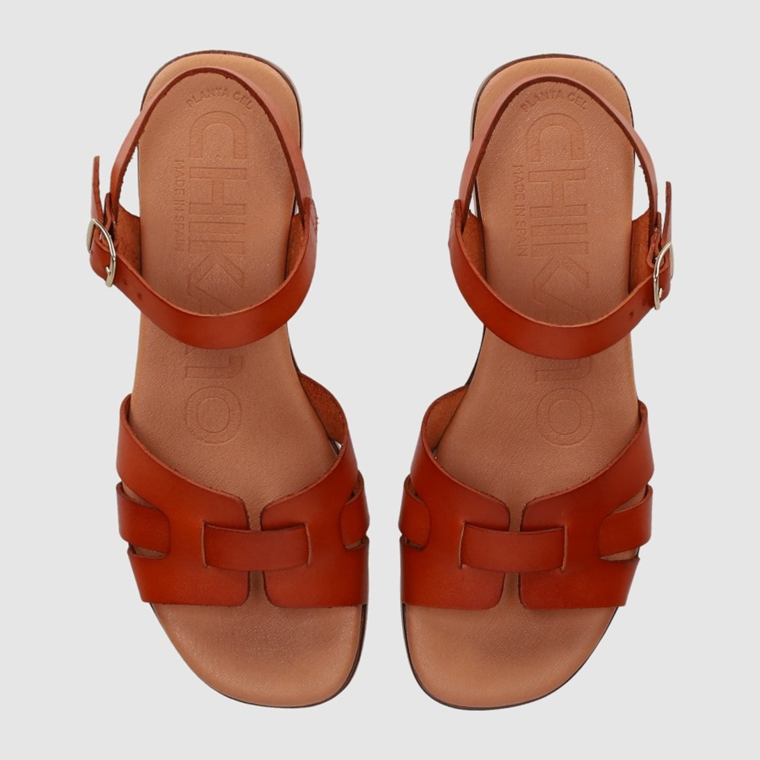 Sandalias de Piel - Cuero - Tacón: Bajo