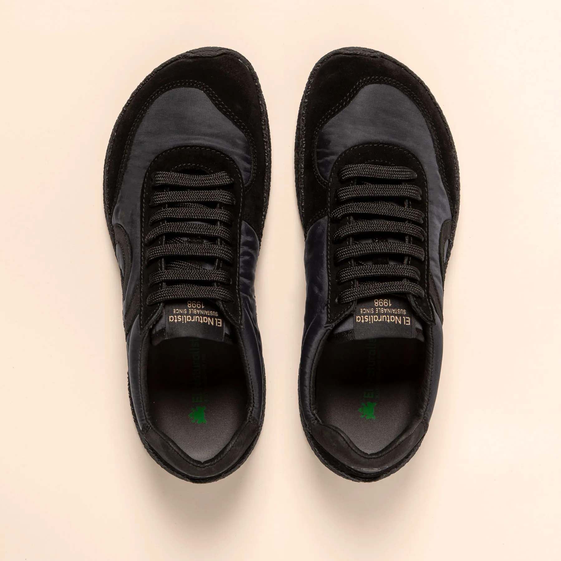 Zapatos N5435A MULTI MATERIAL TOTAL BLACK/OROEL color Total black