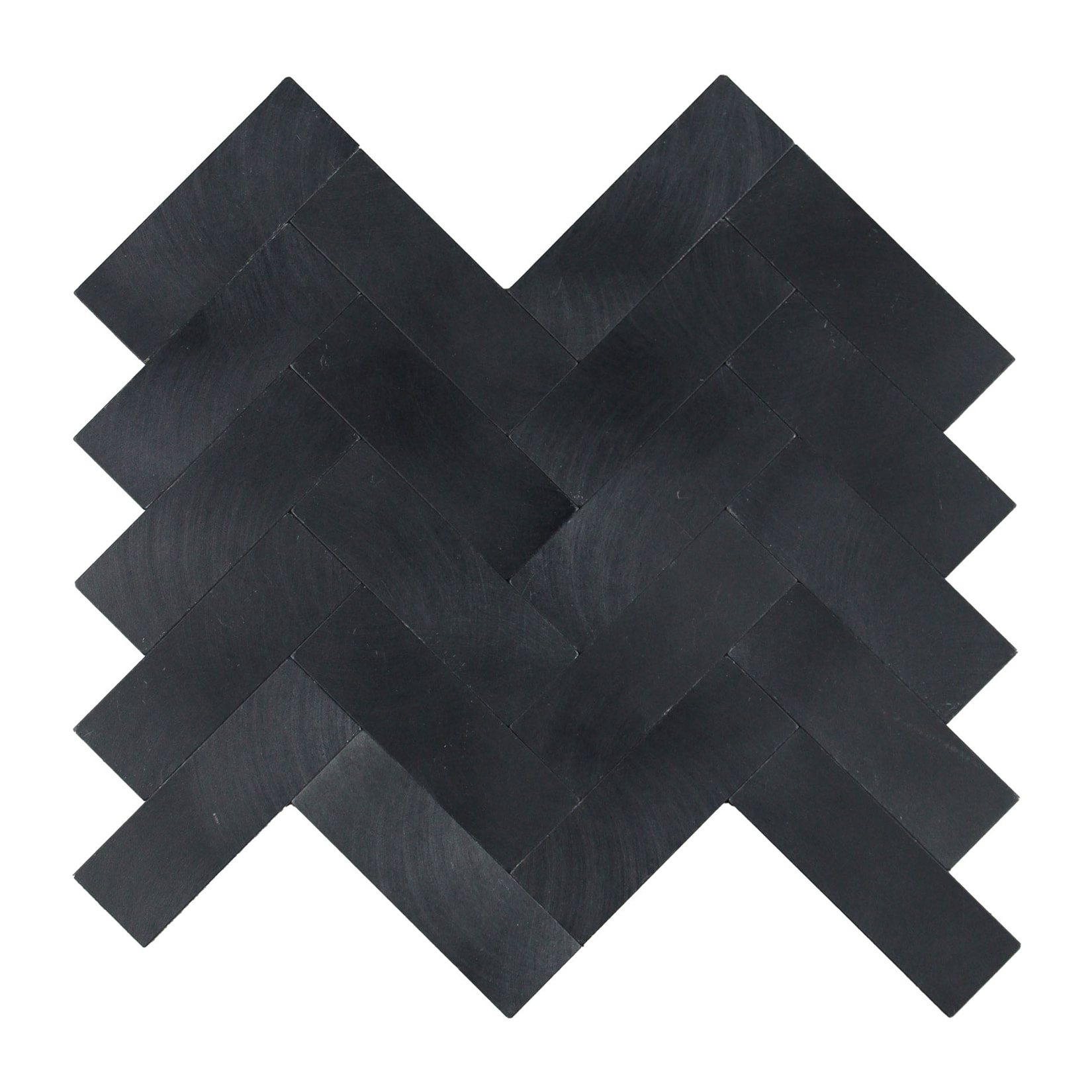Crédence adhésive murale 3D  - Effet chevron 4 pièces - Noir