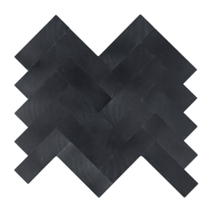 Crédence adhésive murale 3D  - Effet chevron 4 pièces - Noir