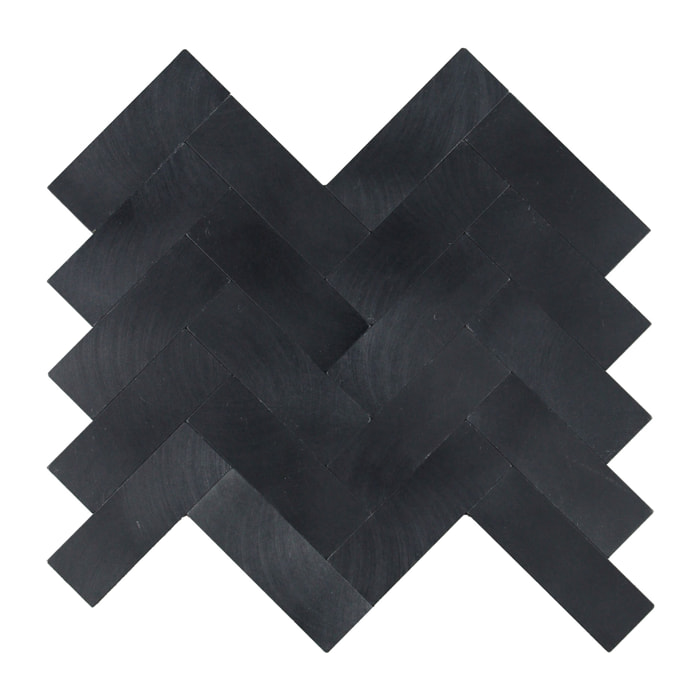 Crédence adhésive murale 3D  - Effet chevron 4 pièces - Noir