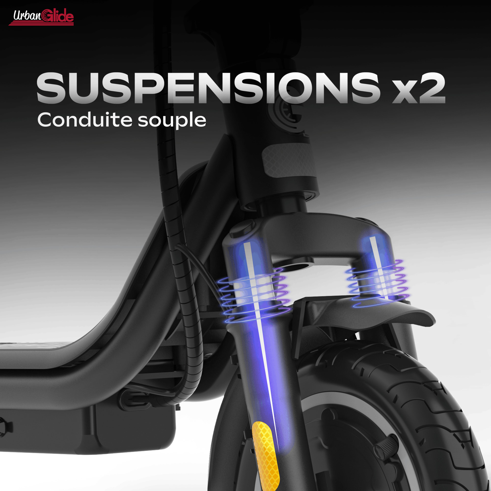 85 EVO – Poids 15Kg – Pneu 8,5" Gonflable – Trottinette Électrique UrbanGlide – Autonomie Jusqu'a 15 km – Batterie 25.2V