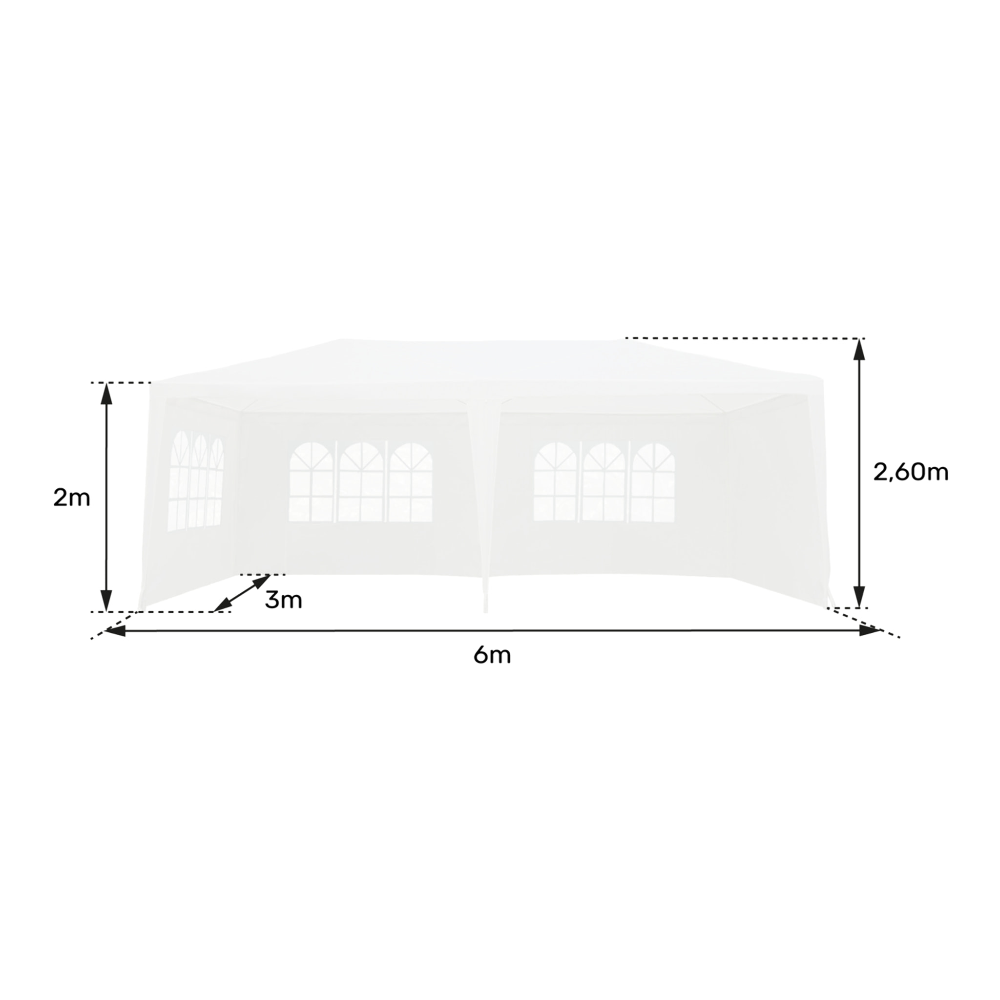 Tente de réception 3 × 6m ALIZÉ